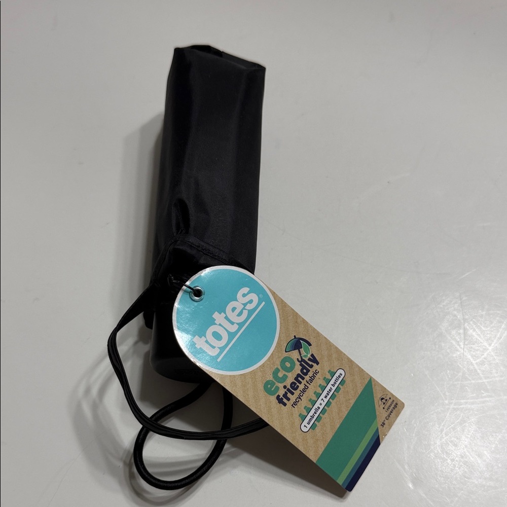 Totes Black Travel Umbrella